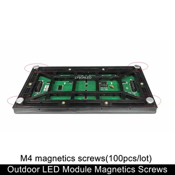 100buc/lot M3 M4 Cilindru Magnet pentru Interior în aer liber Modul de Afișaj LED Magnetics Șuruburi pentru P10 P8 P5 P4 P3 P2.5 SMD LED Module
