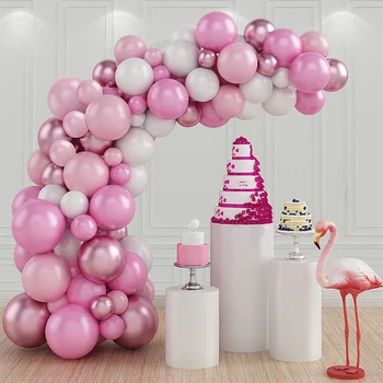 Macaron Balon Roz Ghirlanda Arc Kit Cu Confetti Balon Pentru Nunta Ziua De Crăciun Decor Petrecere Copil De Dus Globos