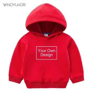 Personalizate de Imprimare Hanorace Copii Copilul Cald Fleece Jachete Propriul Design Logo-ul Imagine de Îmbrăcăminte Pentru Fete Băiat DIY Pulover