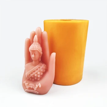 Noi 3D Buddha Mână Silicon Sapun Matrite DIY Lumânare Meserii Mucegai Mâna lui Fatima Mascota Lumânare Rasina Matrite Tort Instrumente de Mulaj Ipsos