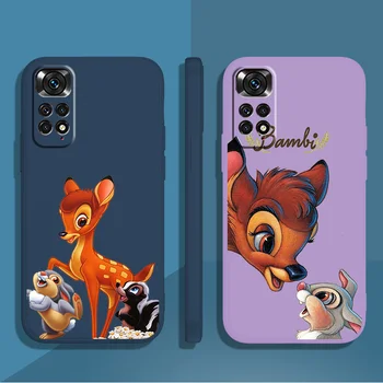 Pui de cerb Bambi Drăguț Caz de Telefon Pentru Xiaomi Redmi Nota 11 11 10 10 9 9 9M 8 8T 7 5 Pro Plus Lichid Coarda Acoperi Funda Coque Capa