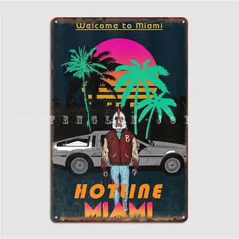 Hotline Miami Metal Semn Cinema Camera De Zi Bar Club De Imprimare Placi Tin Semn Postere
