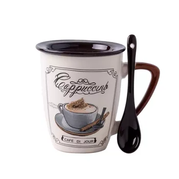 355ML Cafea categorie Ceramică Cani cana de cafea Ceai Lapte birou Cupe Drinkware cel Mai bun Cadou de ziua de nastere pentru Prieteni